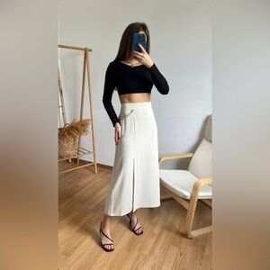 NWT ZARA CHAIN MIDI SKIRT SIZE XS